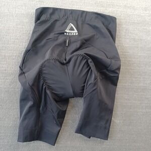 NeoPro Onyx Cylcing Shorts Men XL Black Padded Stretch 10" Inseam Soft Waistband